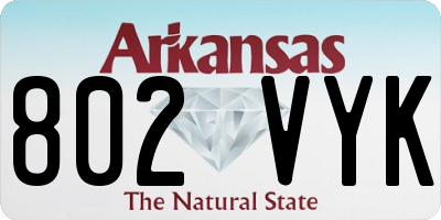 AR license plate 802VYK