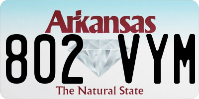 AR license plate 802VYM