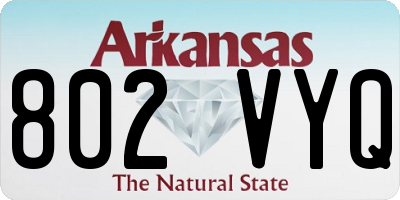 AR license plate 802VYQ