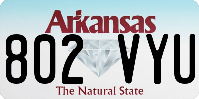 AR license plate 802VYU