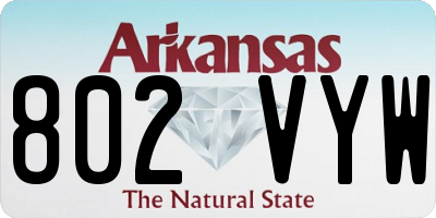 AR license plate 802VYW