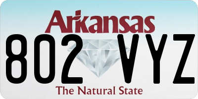 AR license plate 802VYZ