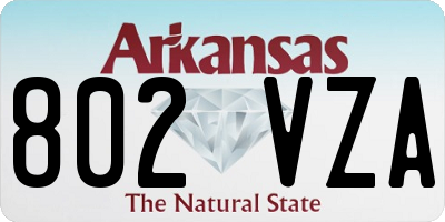 AR license plate 802VZA