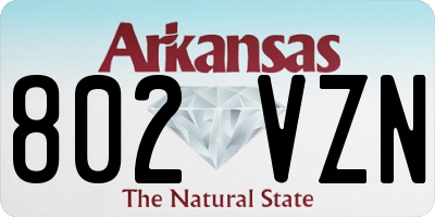 AR license plate 802VZN