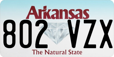 AR license plate 802VZX