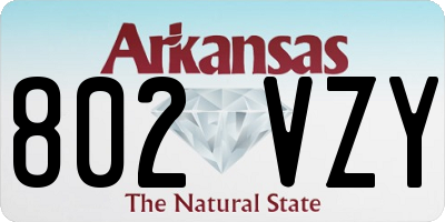 AR license plate 802VZY