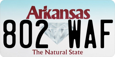 AR license plate 802WAF