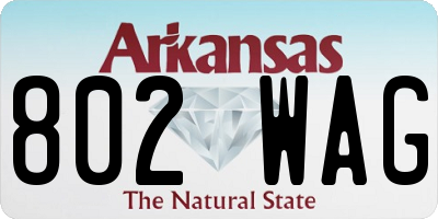 AR license plate 802WAG