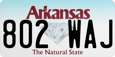 AR license plate 802WAJ