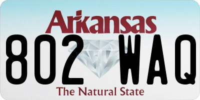AR license plate 802WAQ