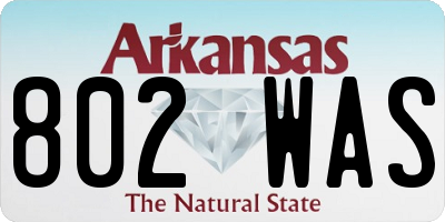 AR license plate 802WAS