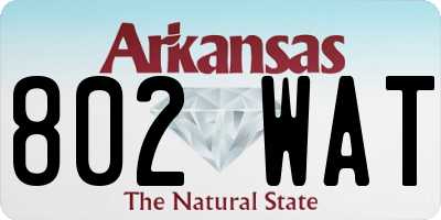 AR license plate 802WAT