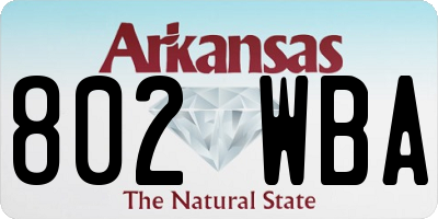AR license plate 802WBA