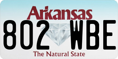 AR license plate 802WBE