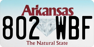 AR license plate 802WBF