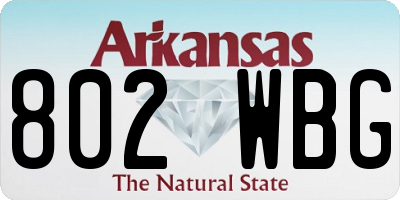 AR license plate 802WBG
