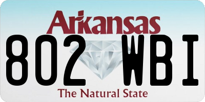 AR license plate 802WBI