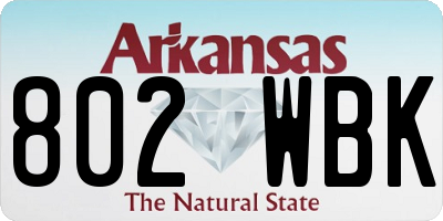 AR license plate 802WBK