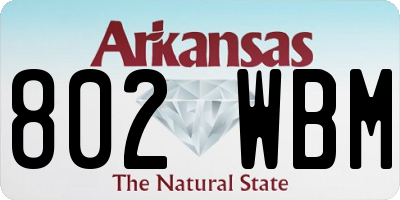 AR license plate 802WBM