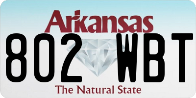 AR license plate 802WBT