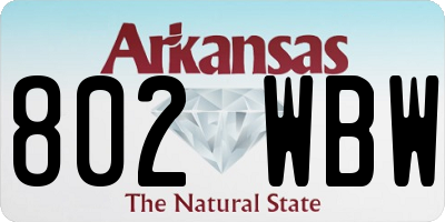 AR license plate 802WBW