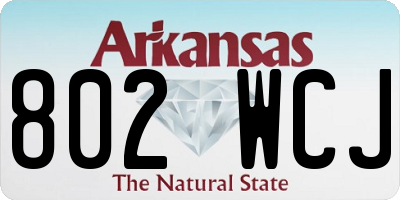 AR license plate 802WCJ