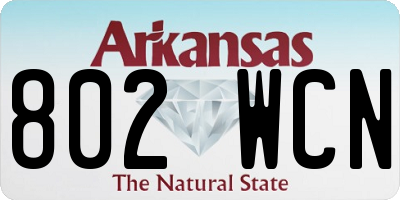 AR license plate 802WCN
