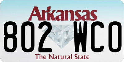 AR license plate 802WCO