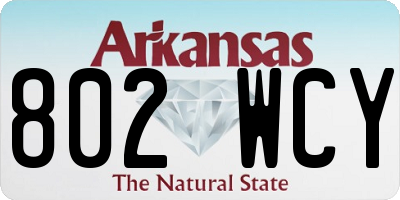 AR license plate 802WCY