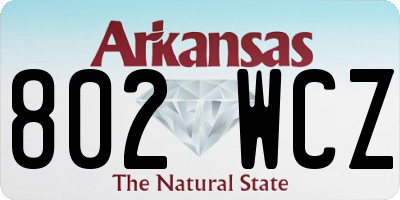 AR license plate 802WCZ