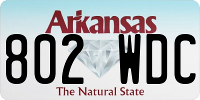 AR license plate 802WDC