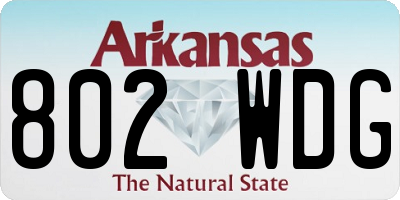 AR license plate 802WDG
