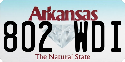 AR license plate 802WDI