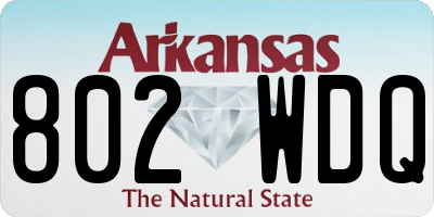 AR license plate 802WDQ