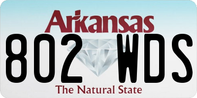 AR license plate 802WDS