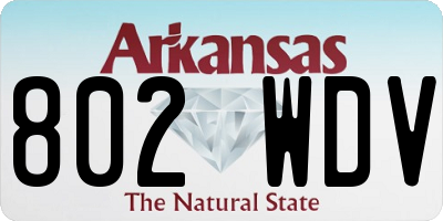 AR license plate 802WDV