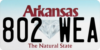 AR license plate 802WEA