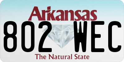 AR license plate 802WEC