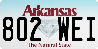 AR license plate 802WEI
