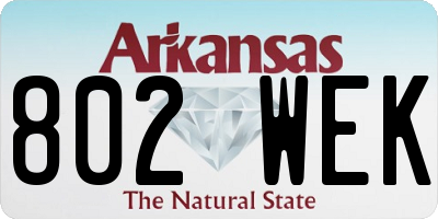 AR license plate 802WEK