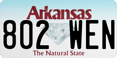 AR license plate 802WEN