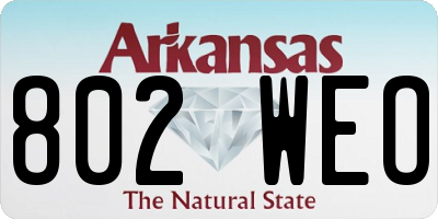 AR license plate 802WEO