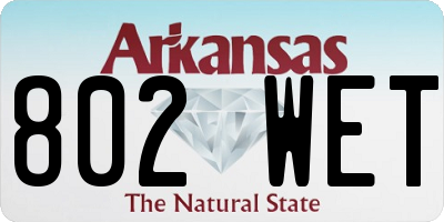 AR license plate 802WET