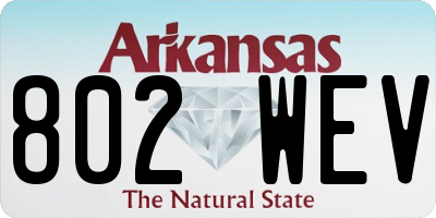 AR license plate 802WEV