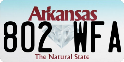 AR license plate 802WFA