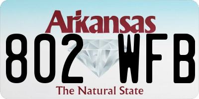 AR license plate 802WFB