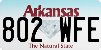 AR license plate 802WFE