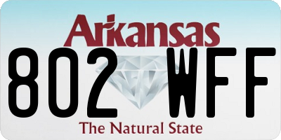 AR license plate 802WFF