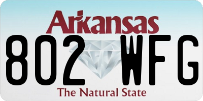 AR license plate 802WFG
