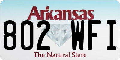 AR license plate 802WFI